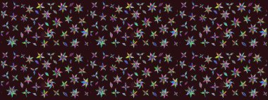 Suluboya, elle çizilmiş. Eskiz arkaplan modeli. Kahverengi yapraklı yabani çiçekler. Raster illüstrasyonu.