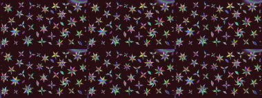 Vadinin çiçekleri kahverengi renklerde. Çiçeksel çizim kalıbının çizimi.