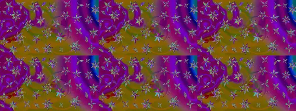 Suluboya tarzında mor renklerde. Raster illüstrasyonu. Küçük çiçekli bahar deseni çiz.