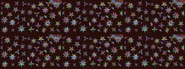 Kahverengi renkli çiçekler. Gömlek baskısı için çiçek boyası. Çiçek eskiz kalıbı geçmişi.