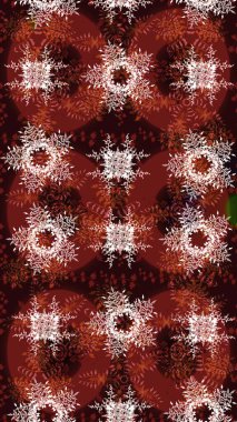 Damask altın soyut çiçek deseni kahverengi, kırmızı ve nötr renklerde. Raster illüstrasyonu. Süsleme.