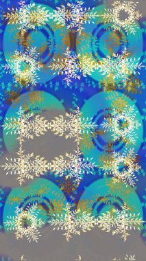 Düz Çiçek Elementleri Tasarımı. Çiçekli çizim şekli. Renkli Bahar Teması eskiz kalıbı. Çiçekler mavi, gri ve nötr renklerde.