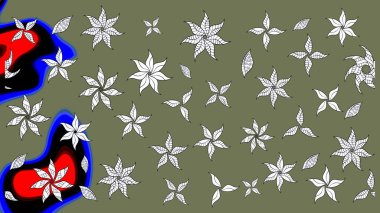 Küçük çiçekli şirin bir desen. Çiçek ve yapraklı çiçek deseni. Raster illüstrasyonu.