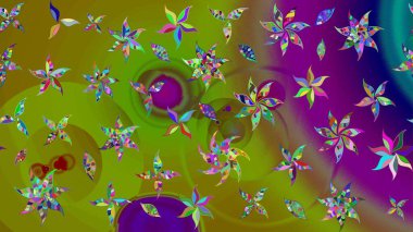 Raster deseni. Küçük çiçekte güzel bir çiçek deseni var. Çiçekli çiçek deseni, suluboya..