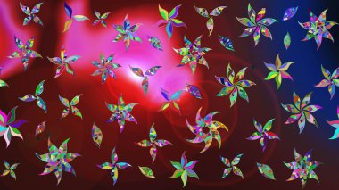 Raster illüstrasyonu. Renkli süs kenarı. Kahverengi renklerde. Hint süsü. Çizim kalıbı. Çiçek duvar kağıdı.