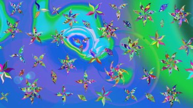 Ultraviyole kumaş deseni. Çizim kalıbı. Raster illüstrasyonu. Organik motif arkaplanı.