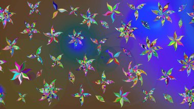 Raster Güzel kumaş deseni. Raster suluboya deseni, narin çiçekler, kahverengi çiçekler, tebrik kartı şablonu..