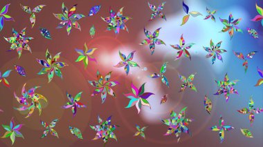 Raster. Güzel suluboya çiçekler, parlak resim ilham verici çiçek desenli eskiz arka plan.