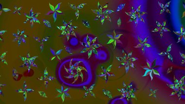 Kahverengi çiçekli eskiz deseni, suluboya çiçek deseni, sevimli çiçek, duvar kağıdı, kart veya kumaş için fayanslı. Raster - stok.