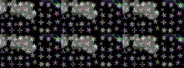 Raster Noel soyut renkli arka plan ve düşen kar tanesi. Kar taneli Noel arkaplanı. Raster illüstrasyonu. Kış soyut arkaplanı.