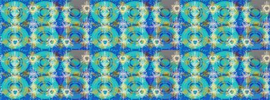 Renkli arka planda izole tatlı kar taneleri. Raster illüstrasyonu. Mavi, nötr ve yeşil renkli kar taneleri. Kar tanesi raster deseni.