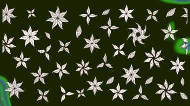 Çiçekli karalama şeklinde Raster çiçek deseni. Nazik, narin çiçek arkaplanı. Gri renkli çiçekler.