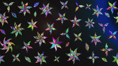 Çiçekli karalama şeklinde Raster çiçek deseni. Nazik, narin çiçek arkaplanı. Gri renkli çiçekler.