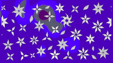 Menekşe renginde mor papatya deseni. Raster illüstrasyonu. Menekşe renklerinde.