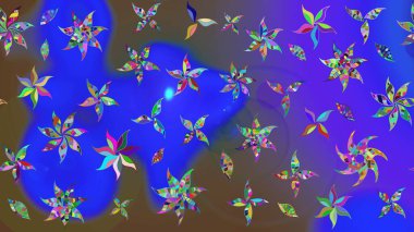 Raster güzel bir çiçek deseni çizmiş. Bahar mevsimi. Tatil havası. Nazik romantik baskı.