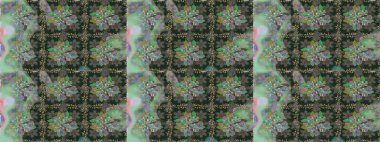 Gri ve mavi renkte yaprakları olan yabani çiçekler. Raster illüstrasyonu. Suluboya, elle çizilmiş. Kusursuz arkaplan deseni.