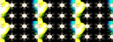 Düz kar karalama ikonları, yılbaşı afişi için kar taneleri silueti, kartlar. Yeni yıl kar tanesi. Güzel soyut kar tanesi raster tasarımı altın renkler üzerine.