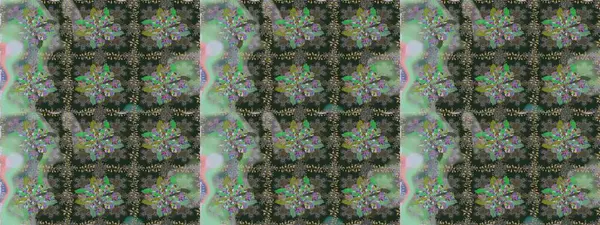 Gri ve mavi renkte yaprakları olan yabani çiçekler. Raster illüstrasyonu. Suluboya, elle çizilmiş. Kusursuz arkaplan deseni.