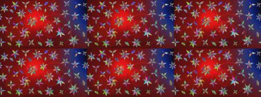 Küçük çiçekteki sevimli çiçek deseni. Güzel karalamalı çiçek desenli çizim. Güzel kumaş deseni. Raster illüstrasyonu.