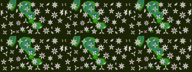 Tomurcukları çiçek olan sevimli bir çiçek deseni. Eskiz geçmişi. Raster illüstrasyonu. Kumaş, tekstil, duvar kağıdı baskısı için. Eski usul. Raster..