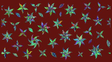 Büyük bir çiçek boyası seti. Kartlar, davetiyeler, tarih kartları ve daha fazlası için kullanılabilir. Raster şirin suluboya çiçek deseni çizimi.