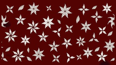 Yumuşak, yaz çiçekli arka plan. Çiçekli karalama şeklinde Raster çiçek deseni. Kırmızı renkte çiçekler.