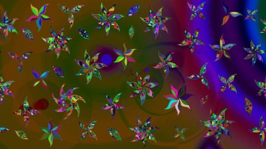 Moda arka planında parlak buketler. Eski usul küçük çiçekli şirin bir eskiz deseni. Kumaş, duvar kağıdı ve kağıt üzerine baskı yapmak için gelişen arka plan. Raster illüstrasyonu.