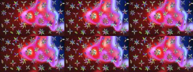 Küçük çiçekteki sevimli çiçek deseni. Kahverengi renkli çiçekler. Raster illüstrasyonu.