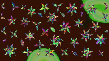 Raster - stok. Suluboya, elle çizilmiş. Eskiz arkaplan modeli. Vadinin çiçekleri kahverengi renklerde.