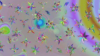 Küçük çiçekteki sevimli çiçek deseni. Raster illüstrasyonu. Güzel kumaş deseni. Güzel karalamalı çiçek deseni çiz..