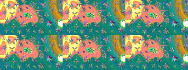 Paisley el çizimi elementler. Ev dekoru. Fantezi çiçekli eskiz deseni, doğal duvar kağıdı, çiçek desenli kıvrımlı illüstrasyon.