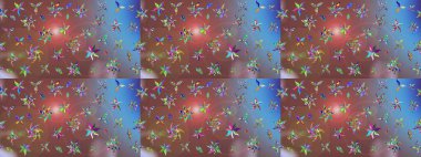 El çizimi. Kahverengi renkli çiçekler. Çiçekli eskiz deseni. Suluboya çizimi.