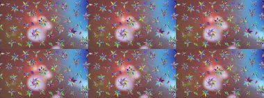 Güzel kumaş deseni. Küçük çiçekteki sevimli çiçek deseni. Raster illüstrasyonu. Güzel karalamalı çiçek deseni çiz..