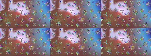 Küçük çiçekteki sevimli çiçek deseni. Bir sürü kahverengi ve soyut çiçekli tropik eskiz deseni. Varicolobrown Raster çizimi.