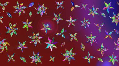 Renkli Bahar Teması eskiz kalıbı. Çiçek desenli eskiz, yaz çiçekleri. Düz Çiçek Elementleri Tasarımı. Kırmızı renkte çiçekler.