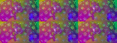 Raster illüstrasyonu. Küçük çiçekteki sevimli çiçek deseni. Güzel karalamalı çiçek desenli çizim. Güzel kumaş deseni.