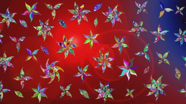 Kumaş, tekstil, duvar kağıdı baskısı için. Raster illüstrasyonu. Miles Fleur, süslü püslü bir süs. Eskiz geçmişi. Tomurcukları papatya çiçekleri olan sevimli bir çiçek deseni. Antika retro tarzı.