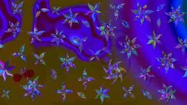 Yazdır. Renkli Yaz Temalı eskiz kalıbı. Düz Çiçek Elementleri Tasarımı. Raster çiçekli arka plan. Güzel eskiz şekli. Şirin kumaş deseni.