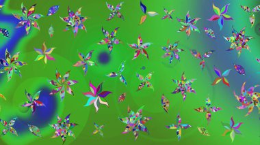 Raster illüstrasyonu. Tony 'nin kumaş kalıbını çiz. Modaya uygun kumaş deseni. Küçük çiçekte sevimli çiçek deseni var..