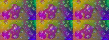 Suluboya, elle çizilmiş. Eskiz arkaplan modeli. Mor yapraklı yabani çiçekler. Raster illüstrasyonu.