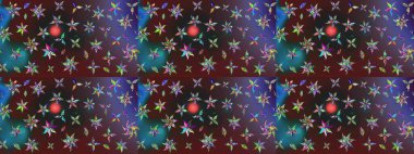 Mor renkli çiçekler. Hediye ambalaj kağıdı, tebrik kartları, posterler ve pankart tasarımı. Raster düz çiçek çizim deseni.