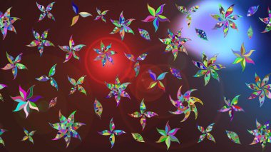 Çiçekli yumuşak bir eskiz şekli. Raster illüstrasyonu. Raster çiçekleri klasik tarzda çizilmiş. Yumuşak, bahar çiçekleri kahverengi renklerde.