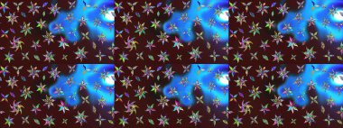 Küçük kahverengi çiçeklerdeki oldukça eski bir besin torbası deseni. Tekstil, kumaş, kapaklar, duvar kağıtları, baskı, paket, koleksiyon defteri, örgü, dekupaj için çiçek arkaplanı..