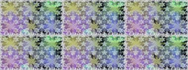 Tarafsız renklerde altın rengi ve altın elementler üzerinde altın pürüzsüz desen. Kusursuz damaske klasik altın desen. Raster illüstrasyonu. Tekrarlayan ögelerle soyut arkaplan Raster.