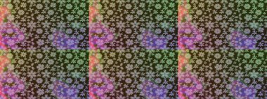 Raster düz çiçek çizim deseni. Hediye ambalaj kağıdı, tebrik kartları, posterler ve pankart tasarımı. Gri renkli çiçekler.