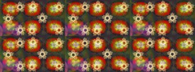 Noel ve yeni yıl moda baskıları için tatil tasarımı. Kar tanelerinin soyut arkaplanlı Noel şablonu. Renkler. Kahverengi, gri ve yeşil kar taneleri. Raster illüstrasyonu.