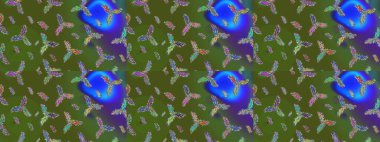 Kar taneleri deseni. Soyut kar taneleri arkaplanda izole edilmiş düz dizayn. Raster illüstrasyonu. Kar tanesi rengarenk desen. Raster kar taneleri arkaplanı.