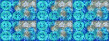 Raster kar taneleri arka plan. Raster resim. Renk arka plan üzerinde izole soyut kar taneleri ile düz tasarım. Snowflakes desen. Kar tanesi renkli desen.