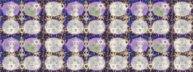 Kar tanelerinin soyut arkaplanlı Noel şablonu. Tarafsız, gri ve mor kar taneleri. Raster illüstrasyonu. Renkler. Noel ve Yeni Yıl moda baskıları için tatil tasarımı.