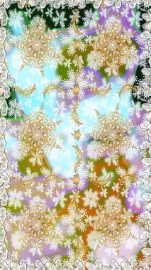 Şam, tasarım için kusursuz desen. Tarafsız renklerde, altın elementli pürüzsüz desen.